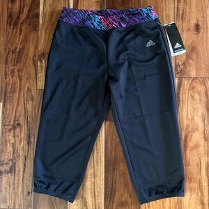 adidas Kids Black and Purple Bottoms